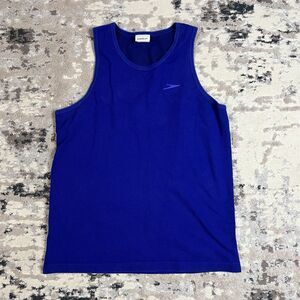 Vintage Y2K Speedo Mens Sz M Thermal Waffle Knit Tank Top T-Shirt Buff Beach